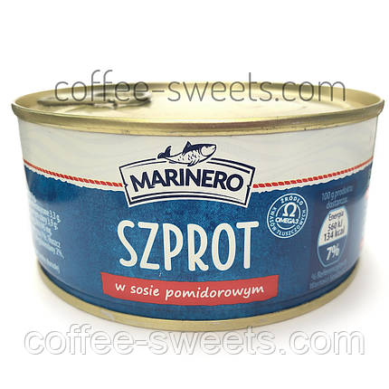 Шпроти в томаті Marinero Szprot w sosie pomidorowym 170g, фото 2