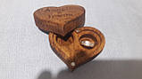 Скринька для весільних кілець "Серце". Скринька для кілець із дерева. Скринька для обручок., фото 8