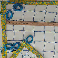 Сітка для пляжного волейболу з паракордом «БРЕНД ПЛЯЖНИЙ» синьо-жовта, фото 1