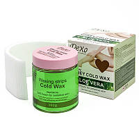 Холодний віск для депіляції Wokali PEXO Depilatory Honey Cold Wax Aloe Vera/Алое вера 380 мл