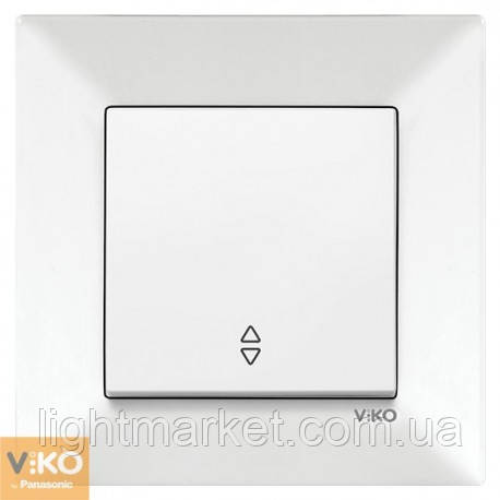 Вимикач одноклавішний прохідний прихованої установки Viko Meridian 90970004-WH