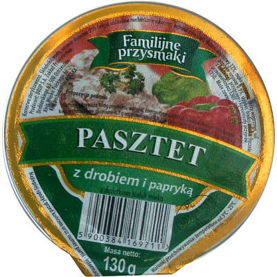 Паштет курячий із паприкою 130 грамів ТМ Familiine Польща