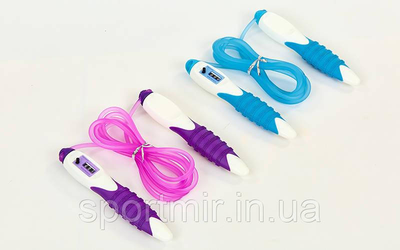 Скакалка з лічильником і PVC джгутом JPL-1233 (l-2,8м, d-5мм), фото 1