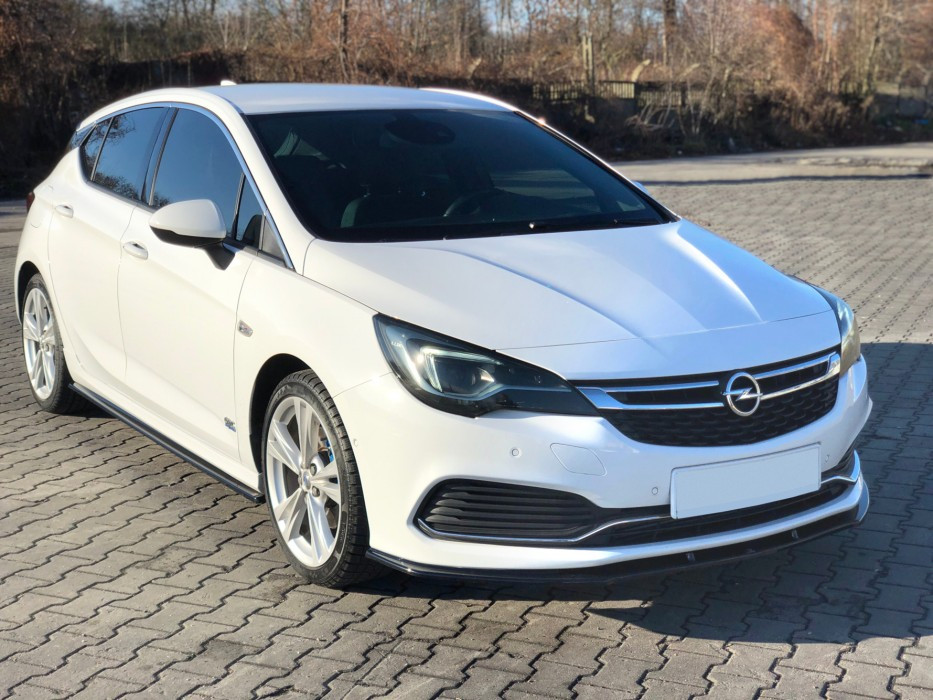 Спліттер Opel Astra K OPC-Line тюнінг елерон переднього бампера, фото 1