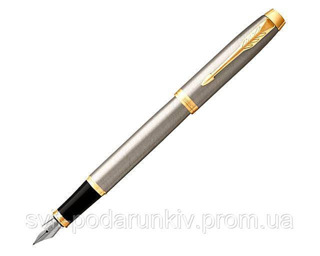 Ручка перова Parker IM Brushed Metal GT FP F 22 211 в подарунок