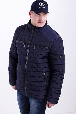 Демісезонна чоловіча куртка великого розміру 48-70 синій