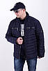 Демісезонна чоловіча куртка великого розміру 48-70 синій, фото 6