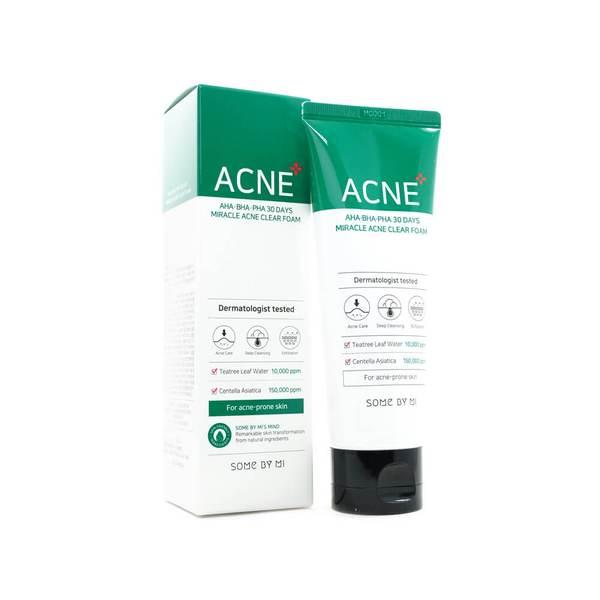 Пінка для проблемної шкіри особи BY SOME MI AHA.BHA.PHA 30 Days Miracle Acne Clear Foam 100мл
