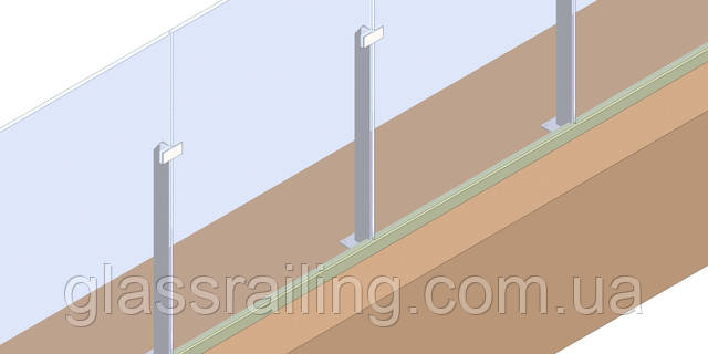 Огородження тераси зі сталевими ребрами жорсткості Ograzhdenie terrasyi so stalnyimi rebrami zhestkosti