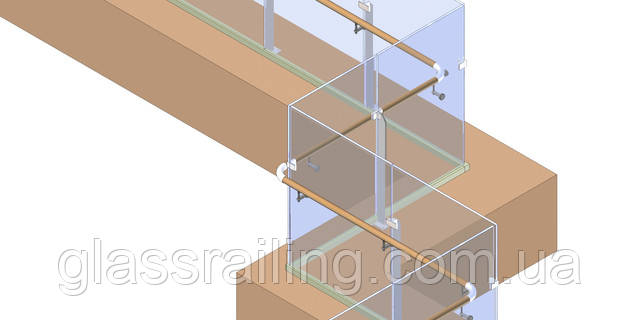Огородження тераси зі сталевими ребрами жорсткості Ograzhdenie terrasyi so stalnyimi rebrami zhestkosti