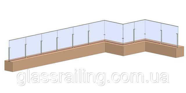 Ograzhdenie terrasyi so stalnyimi rebrami zhestkosti