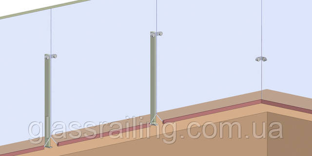 Ograzhdenie terrasyi so stalnyimi rebrami zhestkosti