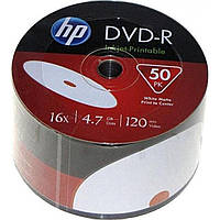 Диски DVD-R HP 4.7 gb 16 X printable для печати на принтере
