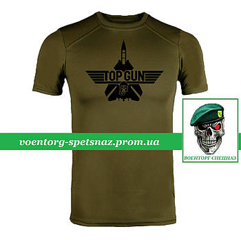 Військова Футболка CoolMax 55 ОАБр Запорізька січ олива потовідвідна