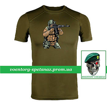Військова футболка CoolMax ЦСО "АЛЬФА" олива потовідвідна