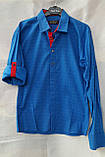 Синя сорочка на хлопчиків 10,11,12 років, фото 2