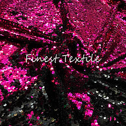 Паєтка Двостороння Малина Чорний