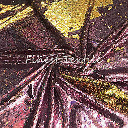 Паєтка Двостороння Рожева Пудра Золото