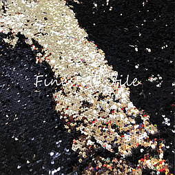 Паєтка Двостороння Чорна Світле Золото