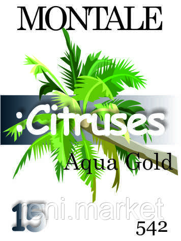 Парфюмерное масло (542) версия аромата Монтале Aqua Gold - 15 мл композит в роллоне