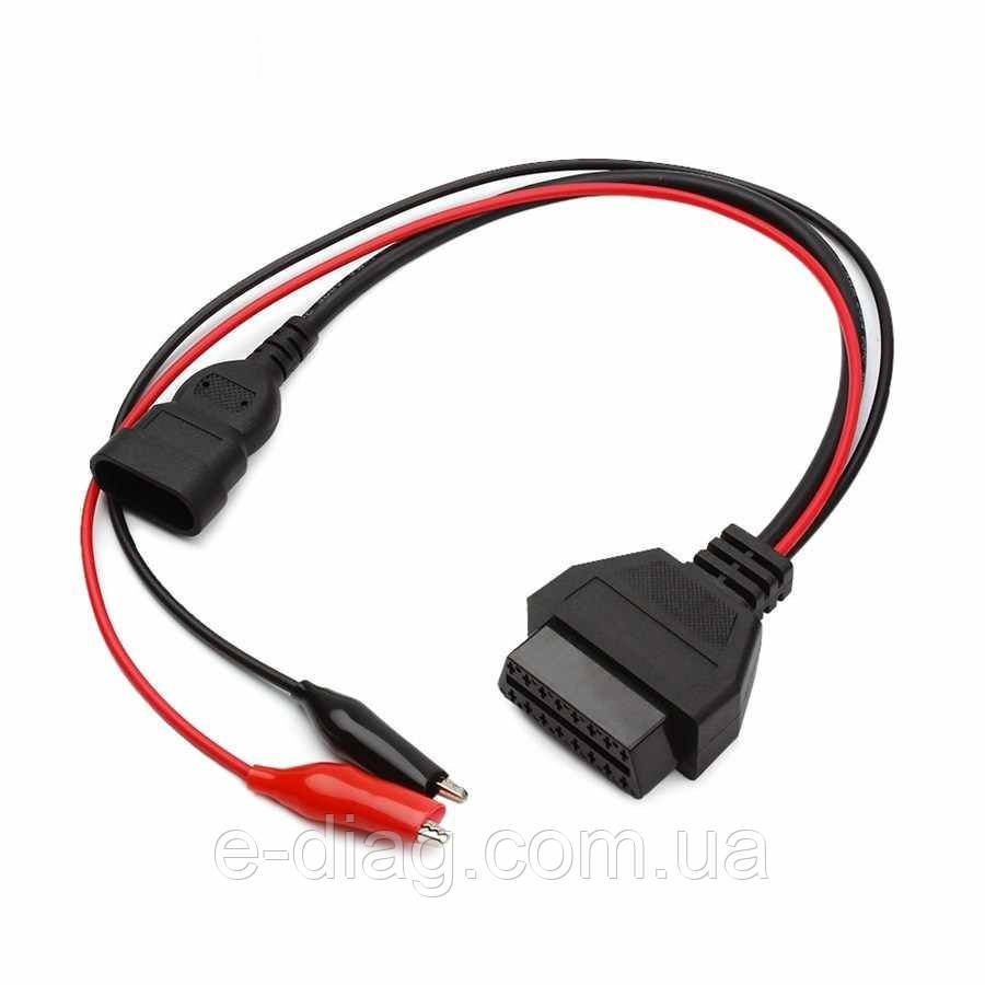 Перехідник для Чері Амулет, Chery 3 pin на 16 pin OBD 2 для Fiat, Alfa Romeo, Lancia, фото 1