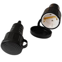 Розетка з заземленням з кришкою прогумована 16 Ампер Білорусь