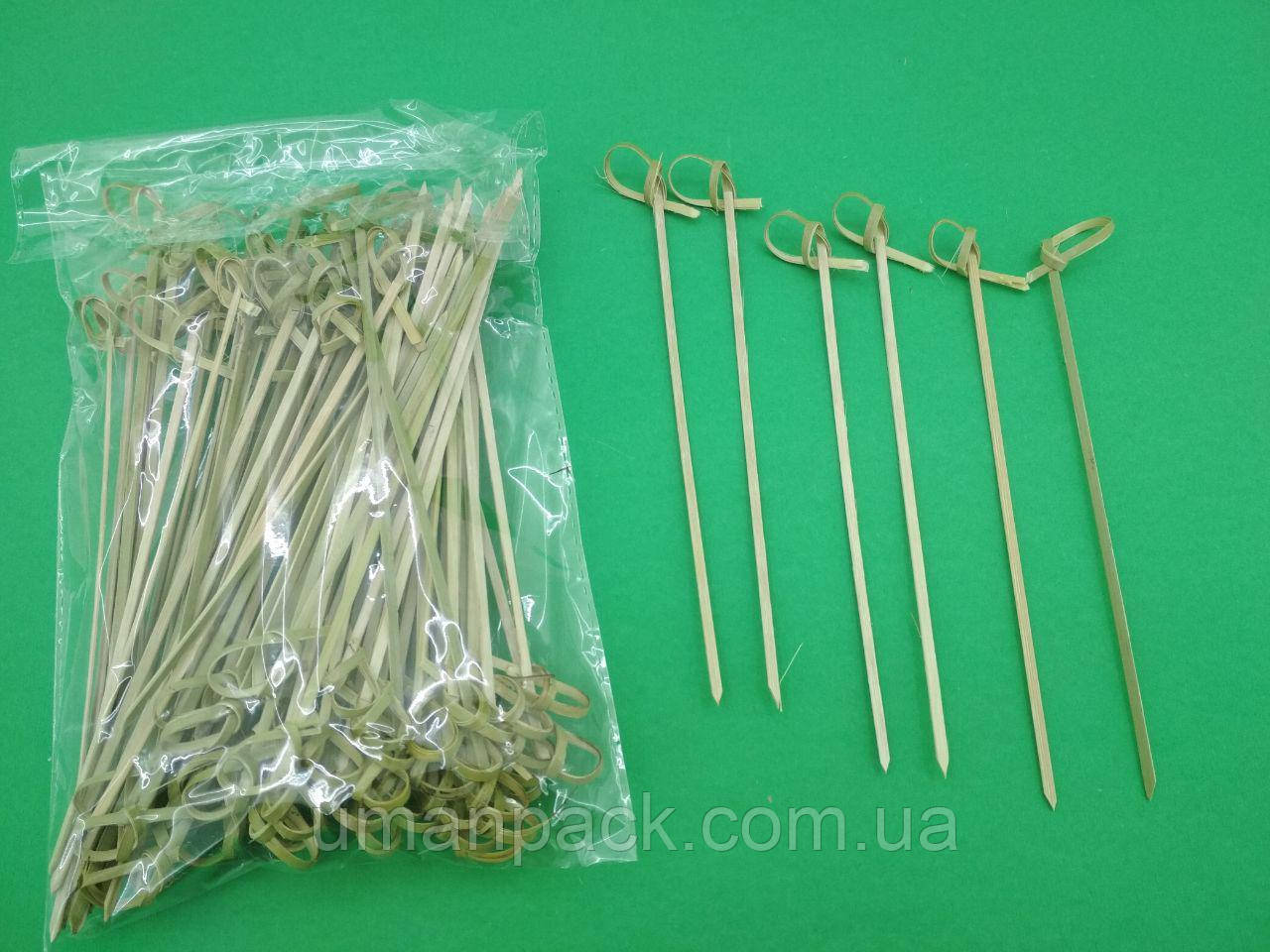 Бамбукові Шпажки з вузликом 15см,100 шт (1 пач.)