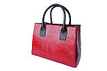 Сумка жіноча червона натуральна шкіра Karya 5025, фото 3