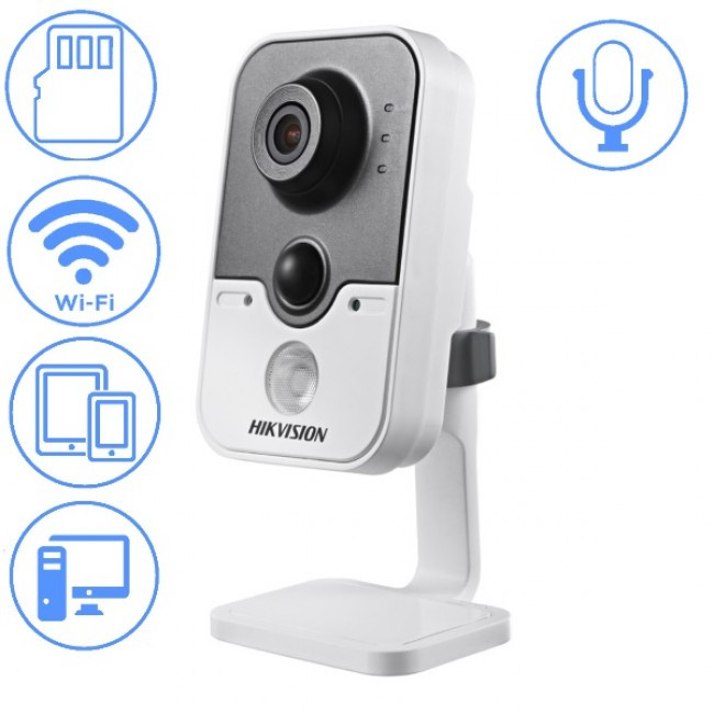 IP-камера HIKVISION DS-2CD2410F-IW/2, 8 mm — кімнатна wifi камера 1 МП