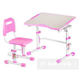 Комплект парта + стілець трансформери Vivo II Pink FUNDESK