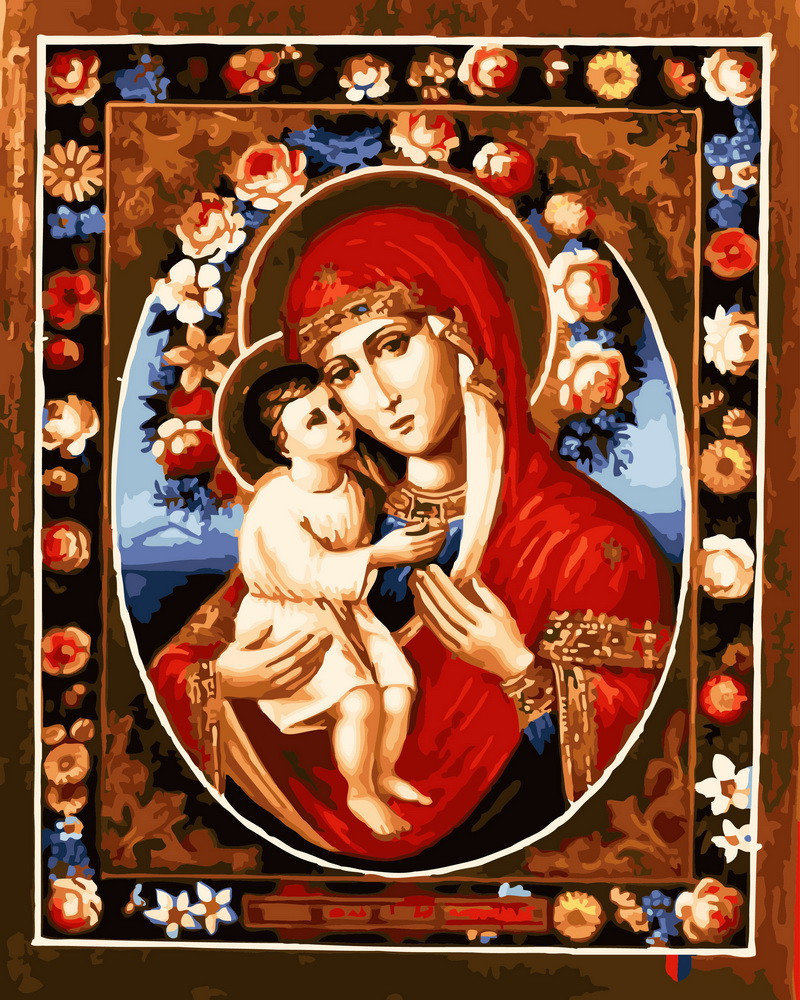 Картина за номерами Феодотьевская ікона Божої Матері 40 х 50 см (BK-GX22605)