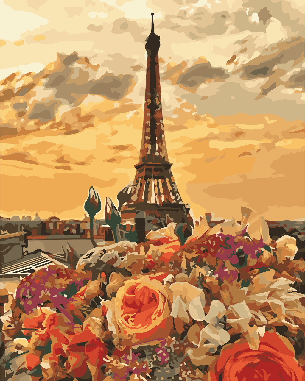 Картина за номерами Вечірній Париж 40 х 50 см (AS0659)