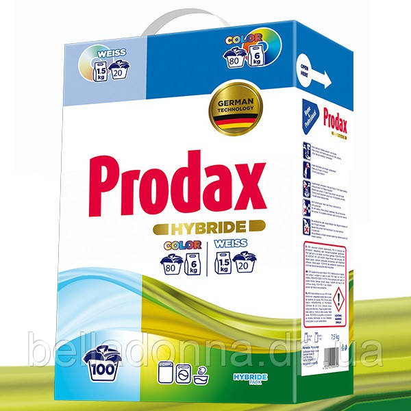 Пральний порошок Prodax 6 кг (Color) + 1,5 кг (Weiss) Німеччина