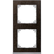 Рамка 2-постова Merten M-PURE венге-алюміній MTN4020-3671