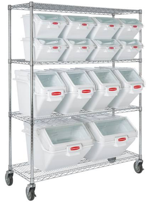 Стелаж складський хромований 4 полиці, фото 3