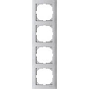 Рамка 4-постова Merten M-PURE алюміній MTN4040-3660