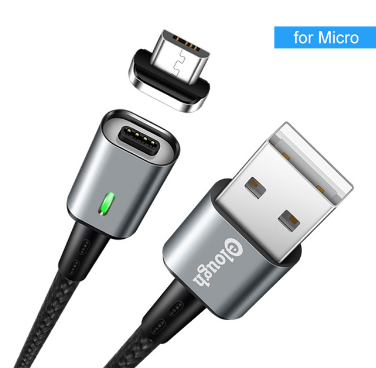 Магнітний кабель Elough 3А MicroUSB 100см 1м Android Чорний