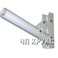 Кронштейн для вуличного світильника, кріплення на стовп сталевою стрічкою, фото 1