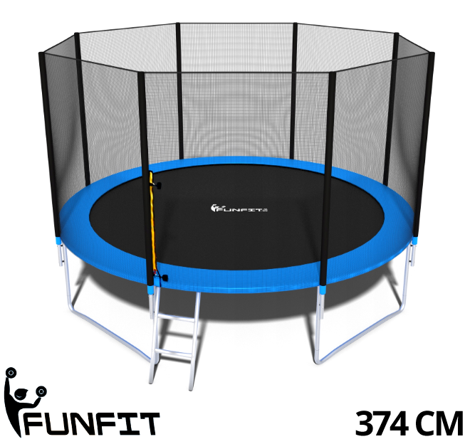 Батути дитячі і для дорослих FunFit 374 см Зовнішня сітка