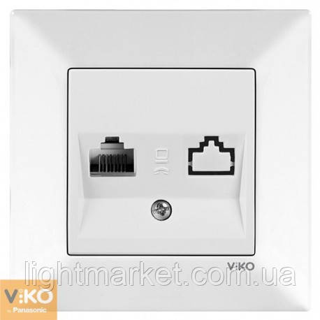 Розетка tf (телефонна) прихованої установки Viko Meridian 90970013-WH