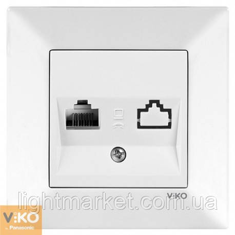 Розетка комп'ютерна прихованої установки Viko Meridian 90970032-WH