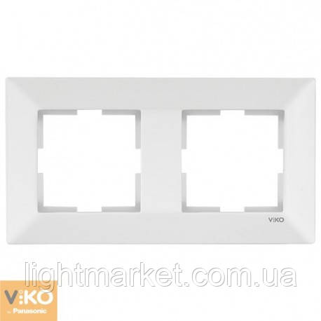 Рамка подвійна горизонтальна Viko Meridian 90979002-WH