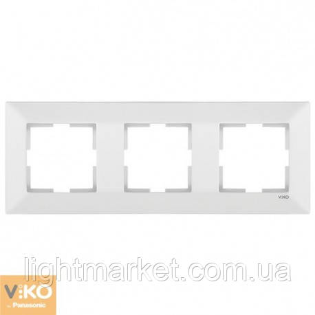 Рамка потрійна горизонтальна Viko Meridian 90979003-WH