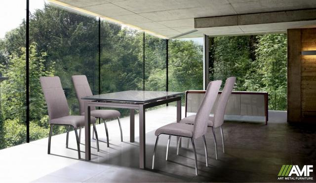 комплект меблів для вітальні АМФ_с м'якими стільцями варіант 3