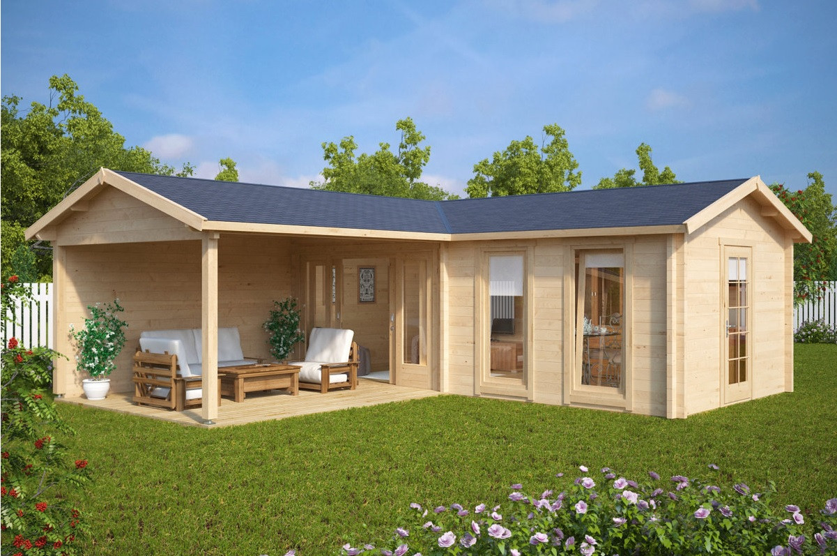 Будинок дерев'яний з профільованого бруса 3х7м від виробника Thermowood Production Ukraine