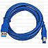 Шнур USB, штекер A - штекер B, Vers - 3.0, 1.5 м, синій, фото 3