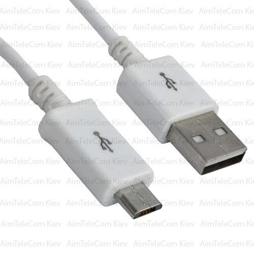 Шнур компьютерный, штекер USB А - штекер miсro USB (Samsung), short pin, 1м, белый - фото 5 - id-p990283316