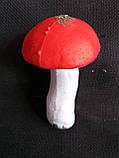 Гриб з червоною шапочкою, муляж h-10 см, d-5.5 cm 30\23 грн (ціна за 1 шт.+7грн.), фото 7
