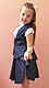 Комплект жилет з спідницею кльош(синій), р-ри 28-38, фото 6