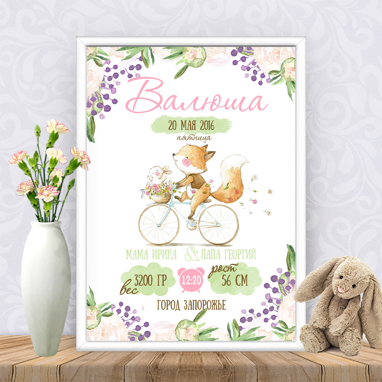 Метрика "Лисенок на велосипеде"